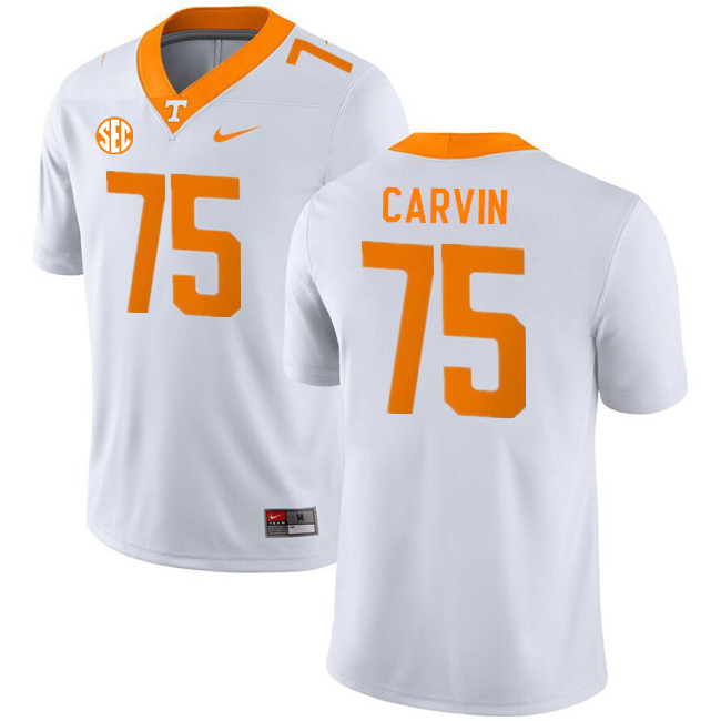 Tennessee Volunteers #75 Jerome Carvin College Football Jerseys Stitched Sale-White